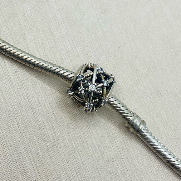 EUC Pandora 799240C01 Sterling Silver Star Constellations Openwork Charm w/ CZ’s - Picture 6 of 10